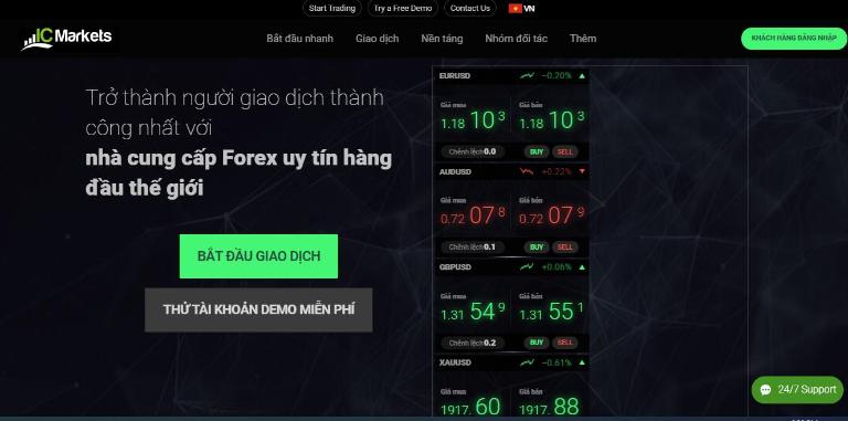 Địa chỉ đăng ký tài khoản Forex tại ICMarkets