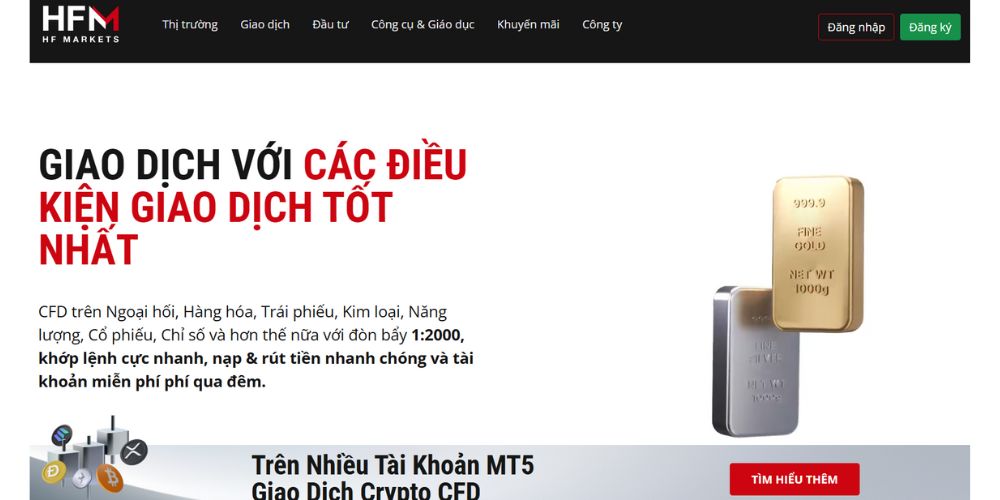 Website sàn HFM