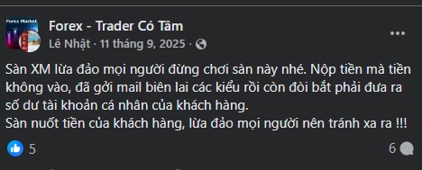 Sàn XM bị tố lừa đảo nạp rút tiền